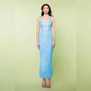 NWT Asta Resort Ana Dress - Color: Baia Blue Sequin - Size: XS